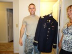 Andy showing off his Dress Blues.