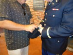 My Dad also helped Andy put the 2nd Lieutenant gold bar on his beret.