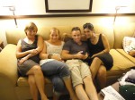 Waiting to go to dinner Friday night.