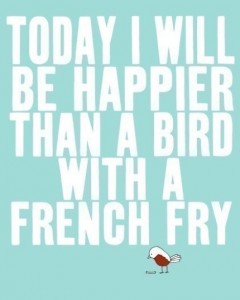 bird with french fry